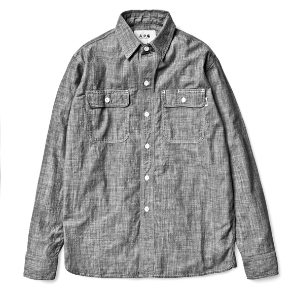 A.P.C. + Carhartt Chambray Shirt / Grey, Rinsed